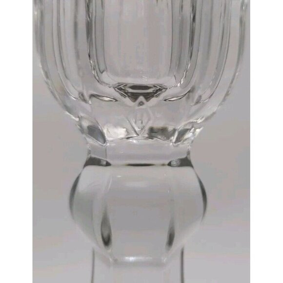 Vintage Cut Crystal and Etched Base Heisey Candlesticks 10 Inch With Diamond H - Picture 6 of 9